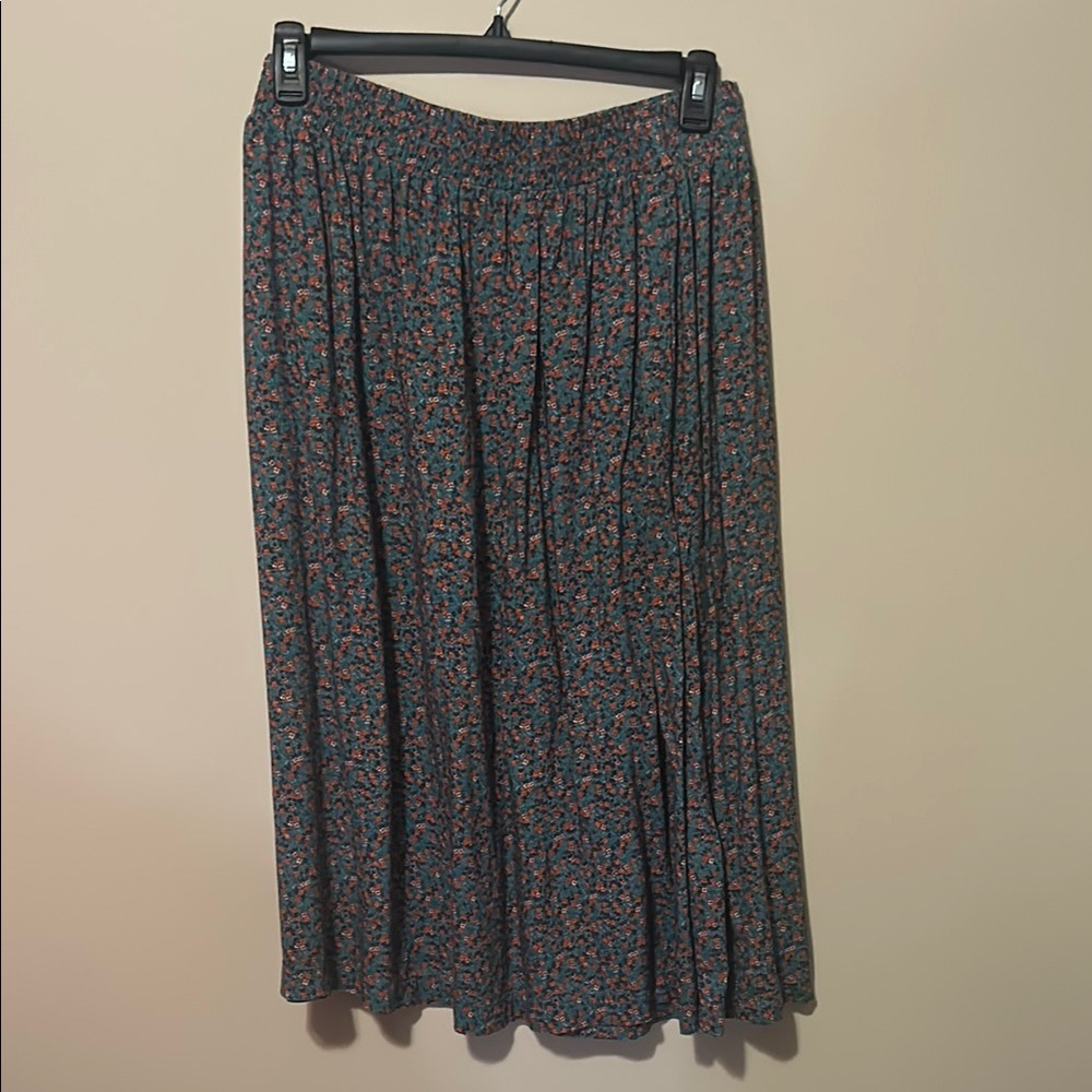 Floral Print Midi Skirt